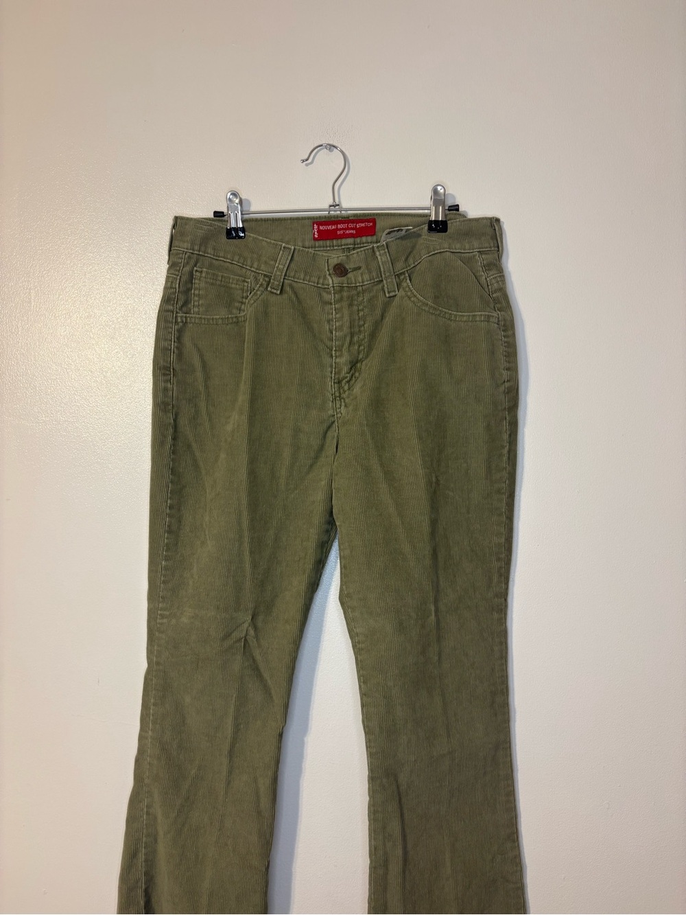 Levi's Olive Green Boot-Cut Corduroy Jeans
